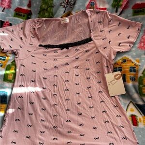 Free Kisses Pink Patterned Top